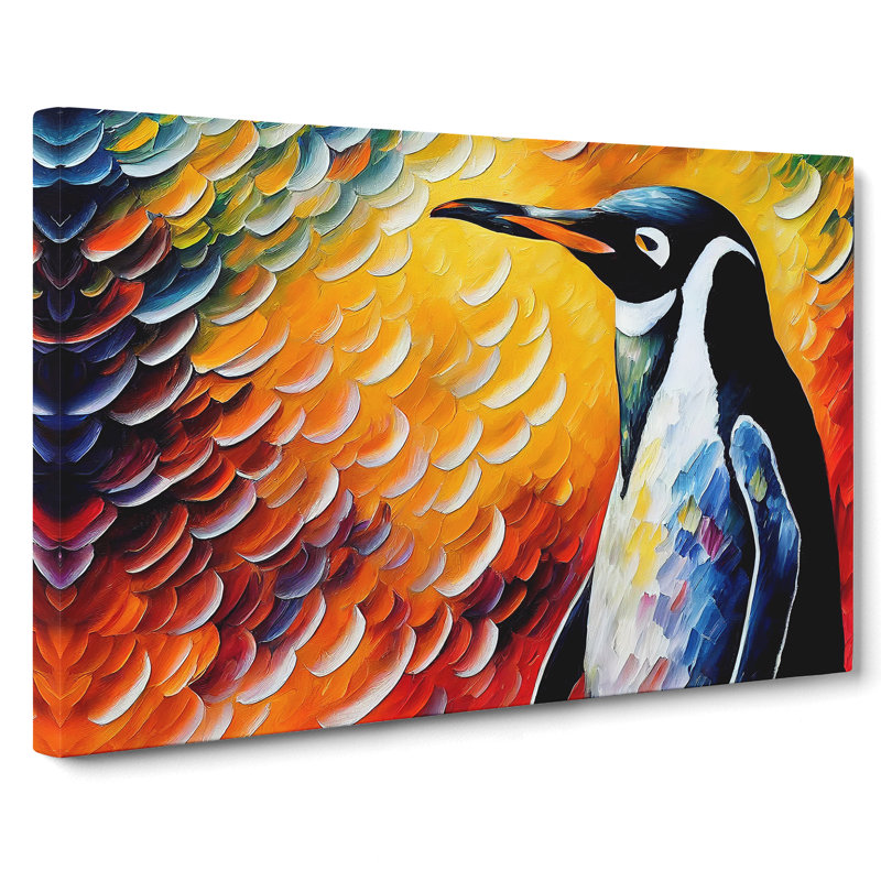 Penguin Painting Vol.2 Abstract - Wrapped Canvas, 35cm H x 50cm W x 3cm D