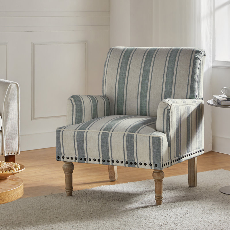 Arching 73Cm Wide Armchair, Blue