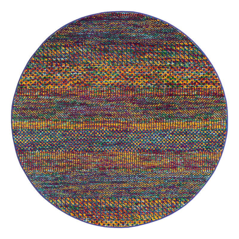 Tapis Multi_Unique Loom Ska Calypso, Rond 5 pi 3 po