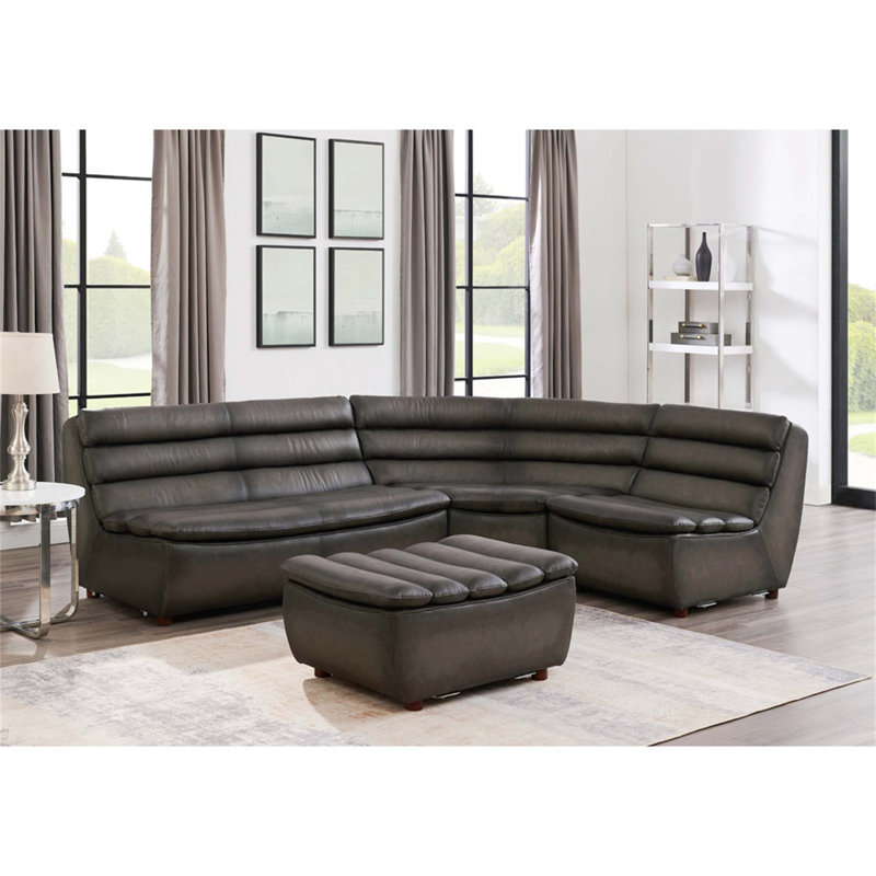 Canapé modulaire en cuir Carter
