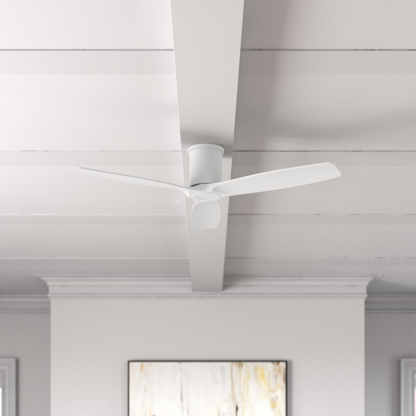 Rafaella 52'' 3 Blade Ceiling Fan, Matte White, Matte White