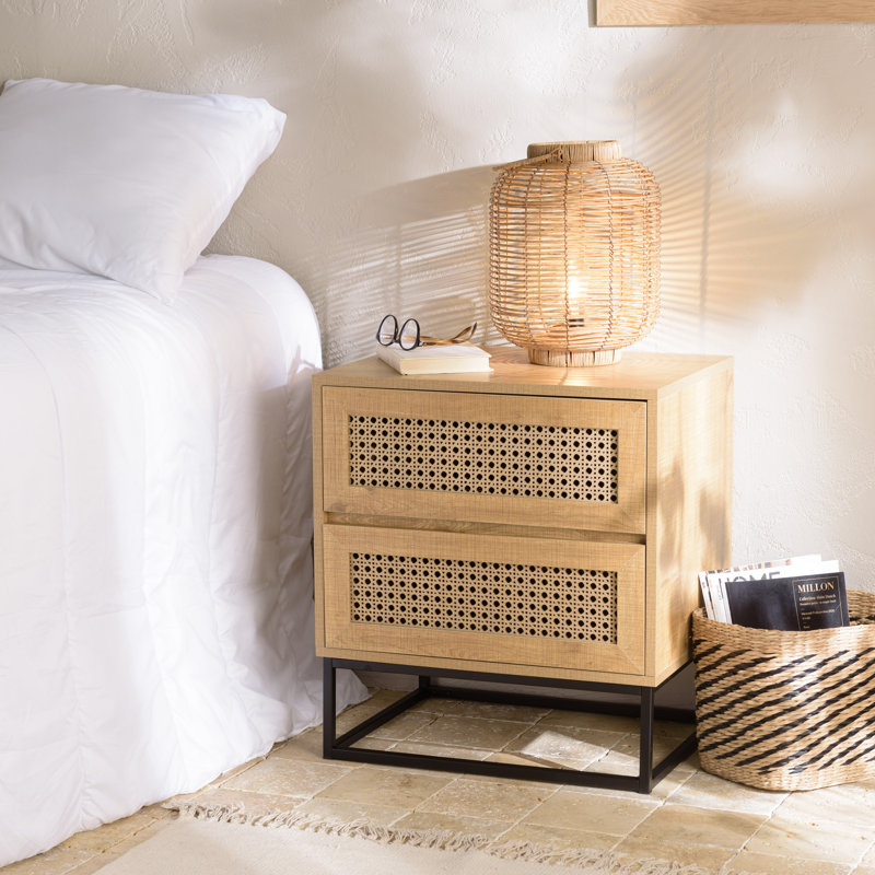 Cissell 52cm W Manufactured Wood Bedside Table
