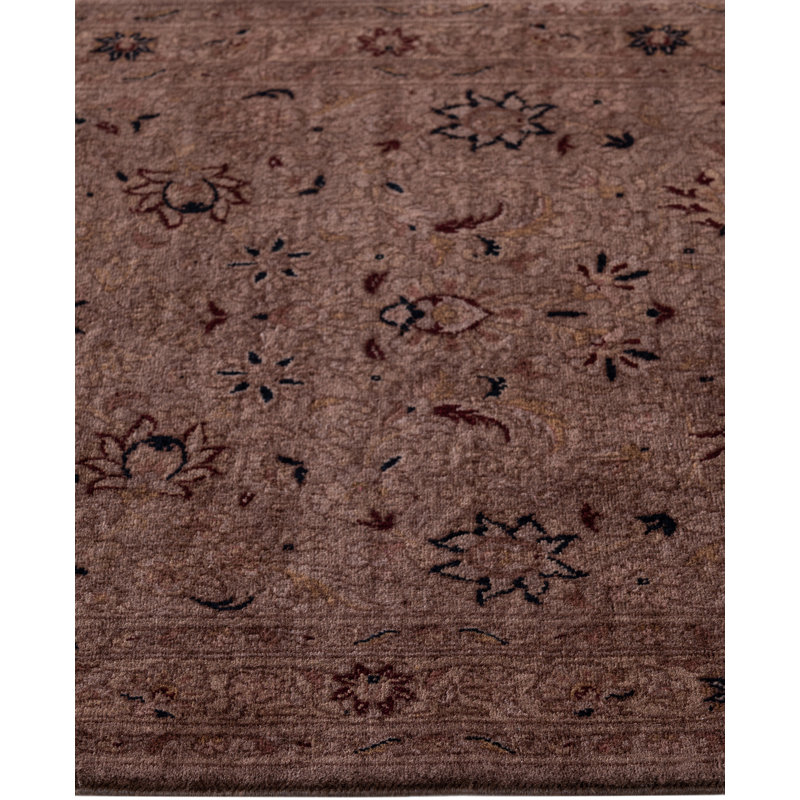 Overdyed Hand-Knotted Wool Modern-Contemporary Brown Runner 2' 7" x 7' 10"