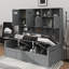 Lit de jour en bois, intégré avec mécanisme hydraulique, armoire et support-656886250-656885781