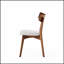 Ensemble de 2 chaises de salle à manger rembourrées Mid-Century en noyer et cadre, finition beige clair, alliant confort et élégance pour une salle à manger moderne-632030911-632030908