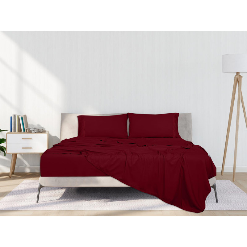 Royale Linens | Draps plats en microfibre brossée ultra doux seulement | Infroissable et résistant aux taches | Drap de qualité supérieure pour lit Hotel
