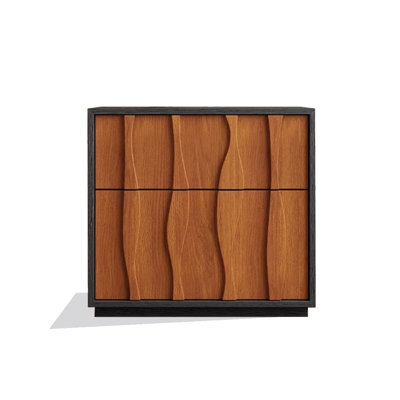 Vintage-Style Solid Wood Bedside Table With Ample Storage Space Suitable For The Bedroom.