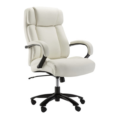 Grande et grande chaise de bureau avec accoudoirs rembourrés et siège réglable - peut supporter jusqu'à 500 lb