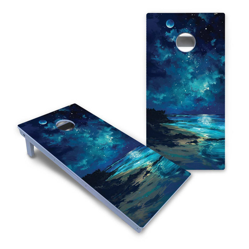 Ensemble de cornhole en composite toutes saisons Dry Tortugas at Night, Ajouter un étui de transport