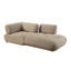 Canapé modulaire avec repose-pieds Carrick BEIGE SANDWICH