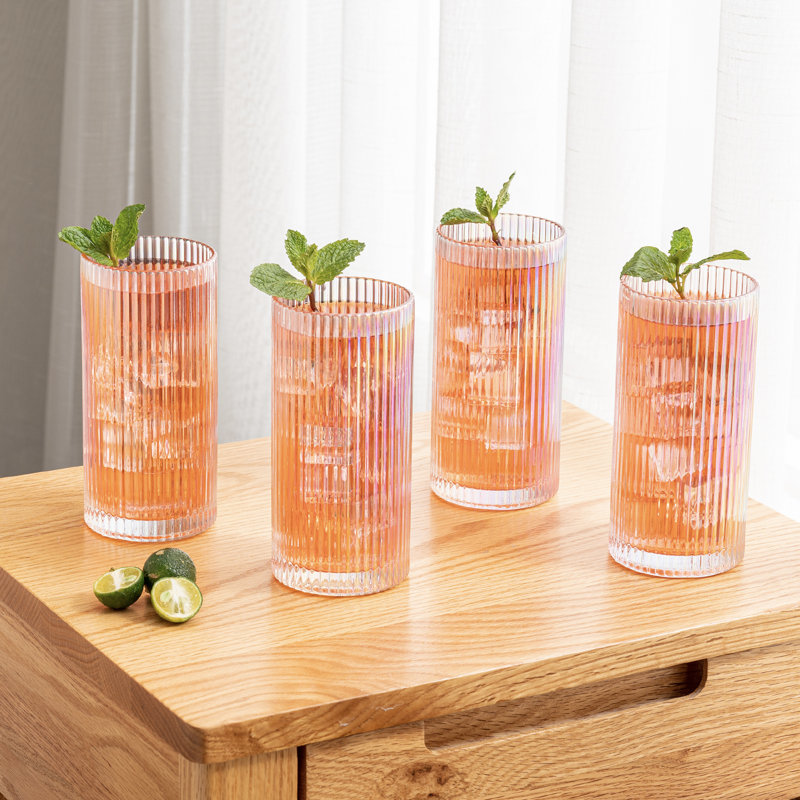 Iridescent 354.9ml Glass Flute