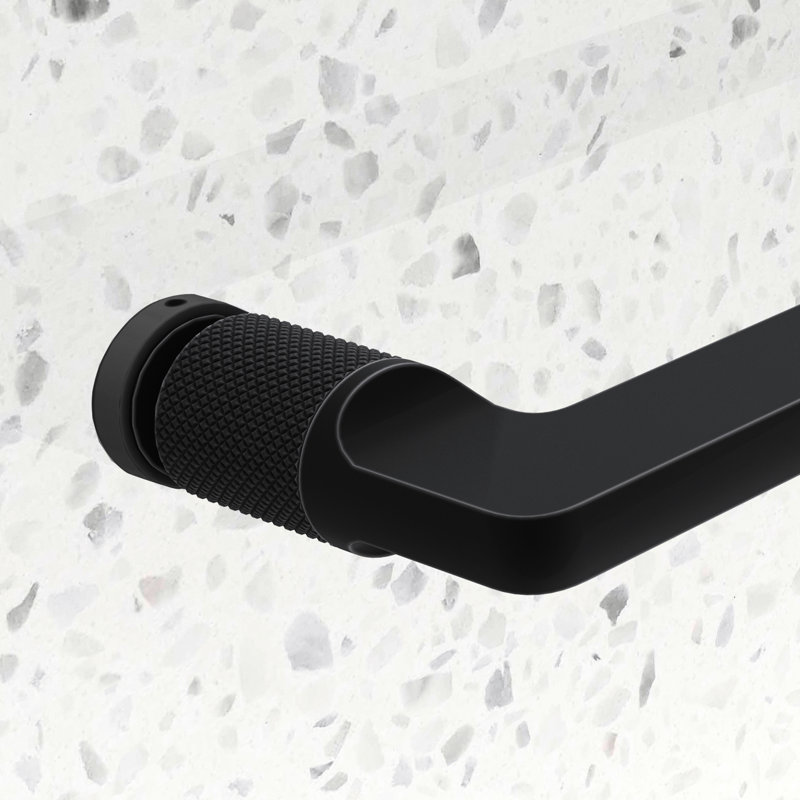 Porte de douche 6076 pouces - noir coulissant double mat, verre trempé de 8 mm, facile à nettoyer, réglable, couche barrière noire