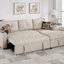Canapé modulaire convertible beige en tissu convertible Dorris
