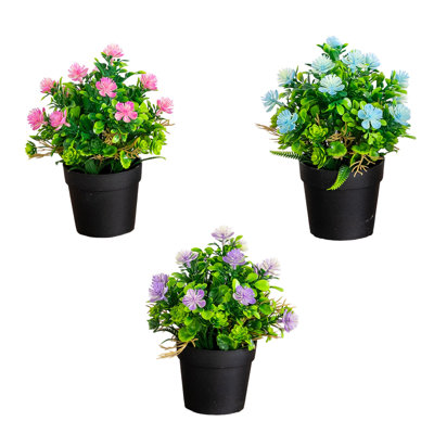 Ensemble de 3 fleurs artificielles