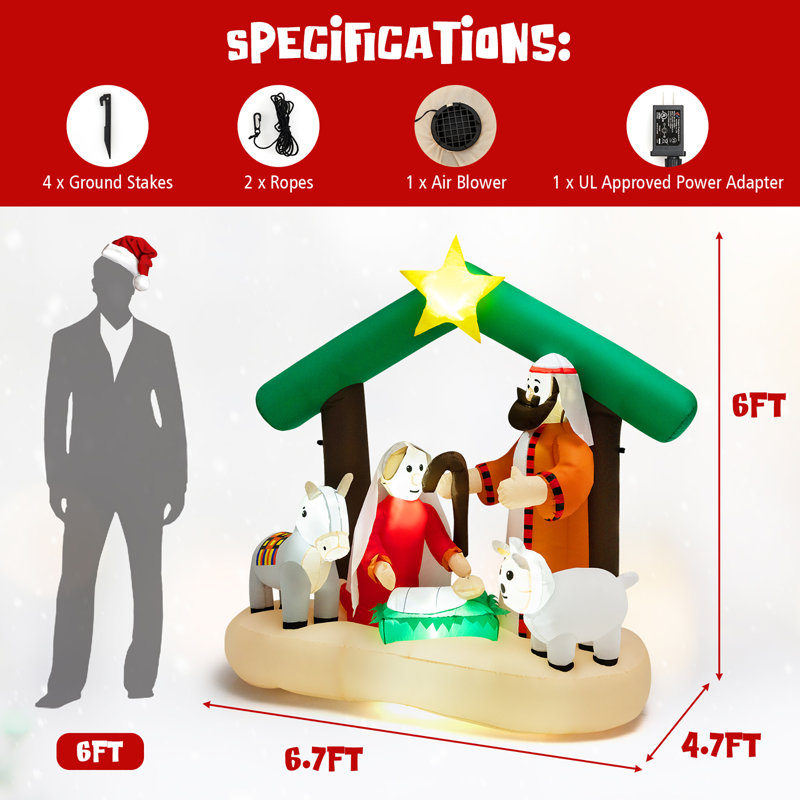 Crèche de Noël gonflable