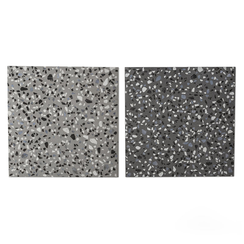Terrazzo 2.0 Checkerboard 24" x 24" Matte Porcelain Floor and Wall Tile, Checkerboard #14