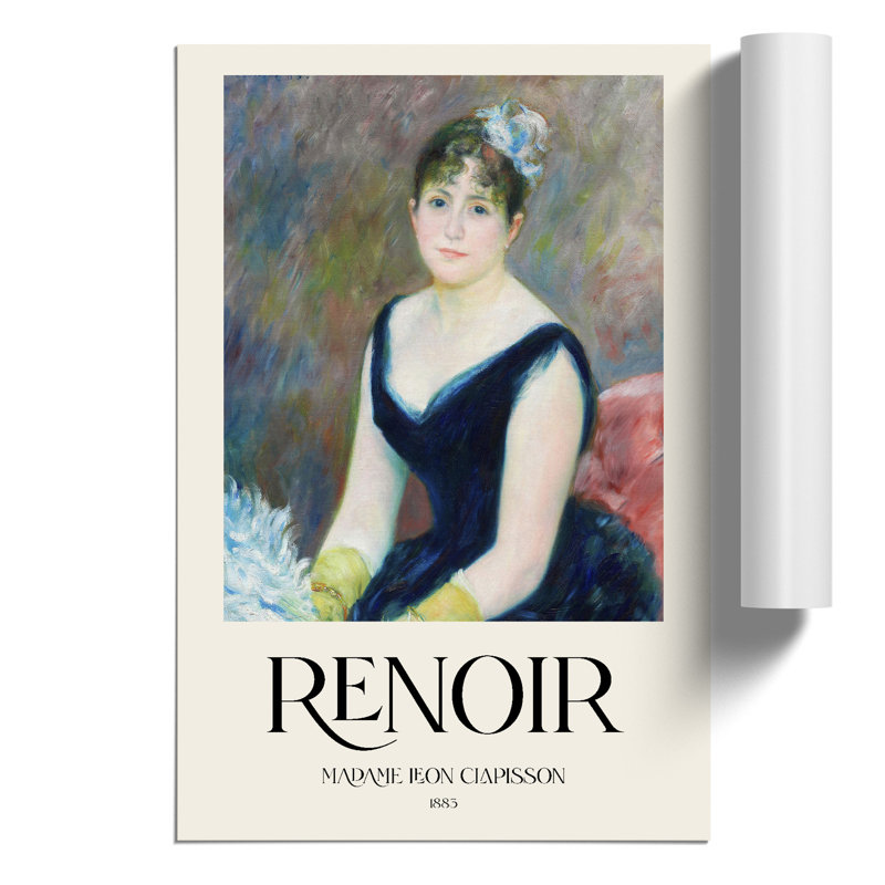 Madame Leon Clapisson by Pierre-Auguste Renoir - No Frame Print, 59cm H x 42cm W x 0.1cm D