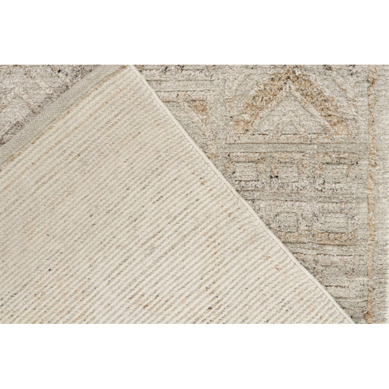 Scandinavian Wool Geometric Area Rug, Rectangle 9' x 12'