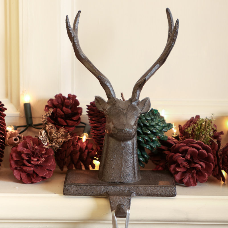 Deer Bust Christmas Stocking Holder