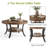 2 Tier Round Solid Wood Coffee Table With Storage, Rustic Brown