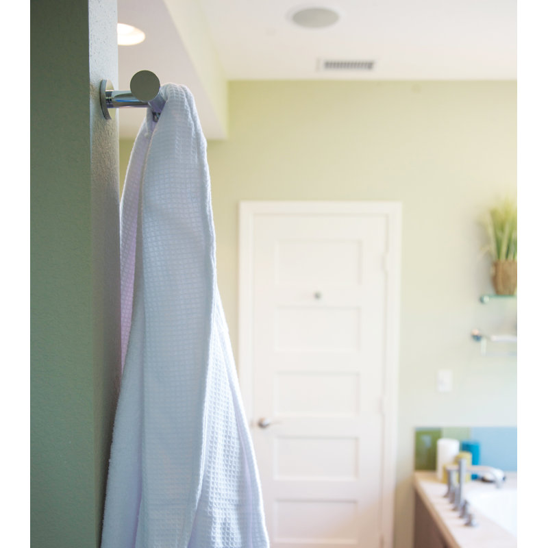 Kubic Double Robe Hook, Polished Nickel