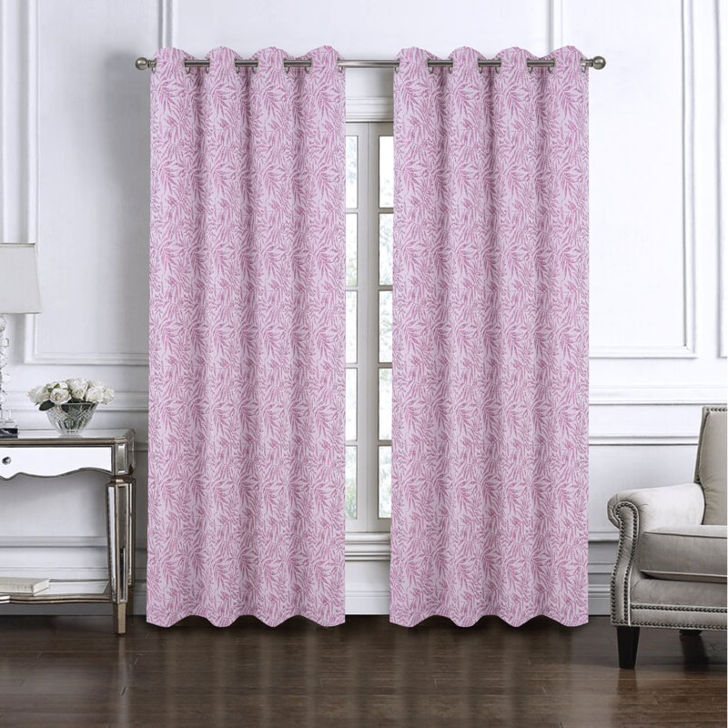 Crysania Room Darkening Single Curtain Panel, Lilac