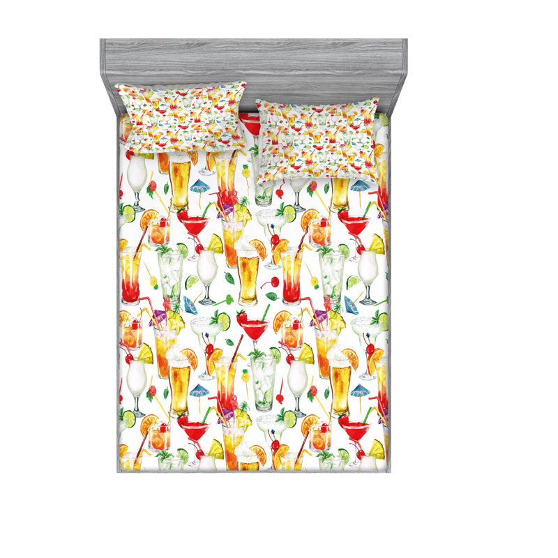 Microfiber Sheet Set, Queen Sheet Set with Fitted Sheet