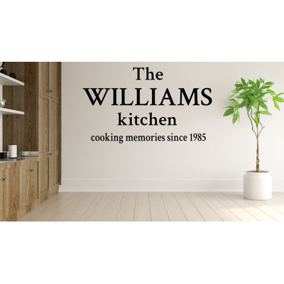 Family Name Kitchen Wall Decor, Kitchen Wall Decal, Kitchen Vinyl Wall Decal Sticker, Family Name Decals, Housewarming Gifts