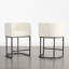 Tabouret de comptoir rembourré avec structure en métal-1388898475