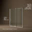 Echelon Sliding Bath Door, 58-1/4 In. H X 55-3/4 - 59-3/4 In. W, With 5/16 In. Thick Crystal Clear Glass-183994329