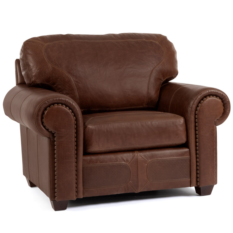 Santa Fe Club Chair, Santa Fe Capri/Serrano Henna Genuine Leather