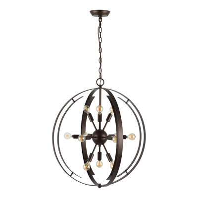 Luminaire suspendu orbe 12 lumières Wahibah
