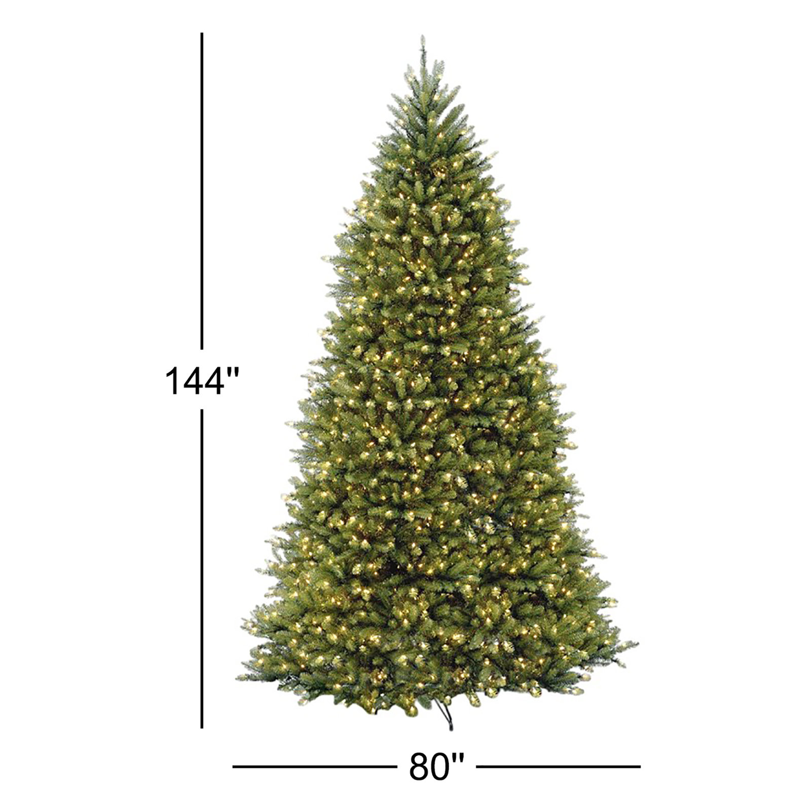 Leterra Dunhill 12' Pre-Lit Fir Christmas Tree, 12'