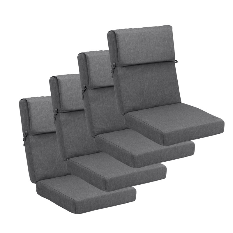 Coussin de siège / dossier extérieur 4 "Lucy, Gris anthracite