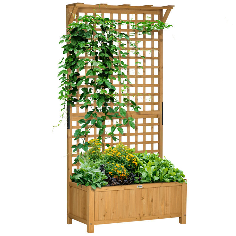 Ripalda Wood Raised Garden Bed, Yellow