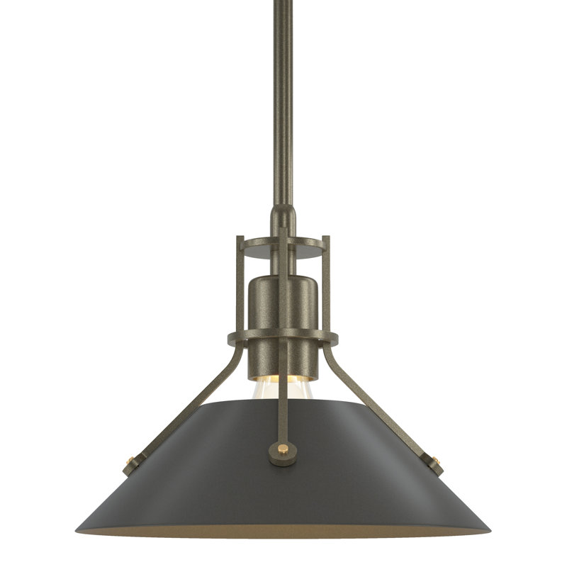 Henry 1 - Light Single Cone Pendant, Soft Gold, Dark Smoke