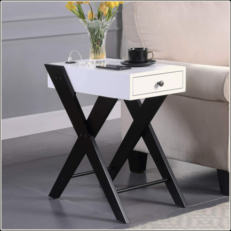 Accent Table With USB Charging Dock