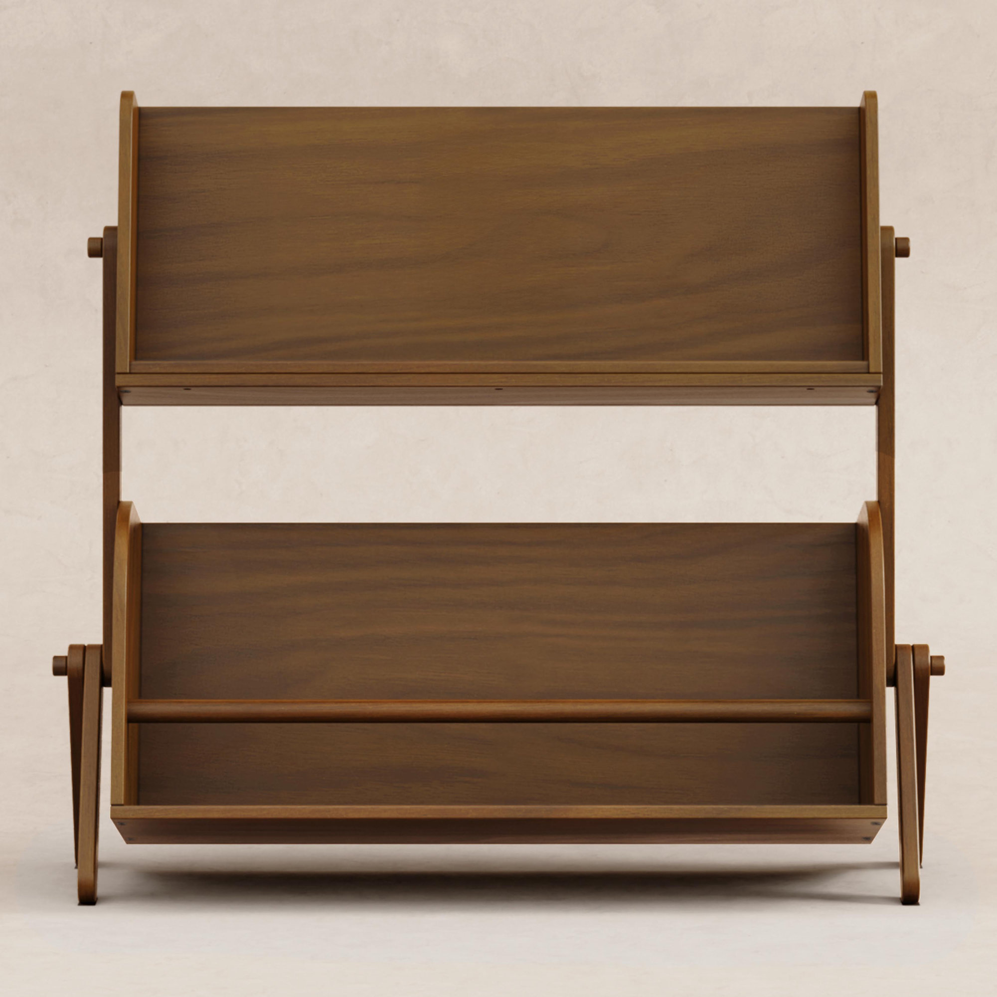 Tally 35.5" Book Caddy, Natural Walnut