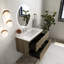 Meuble-lavabo mural 36 po avec comptoir en chêne brut