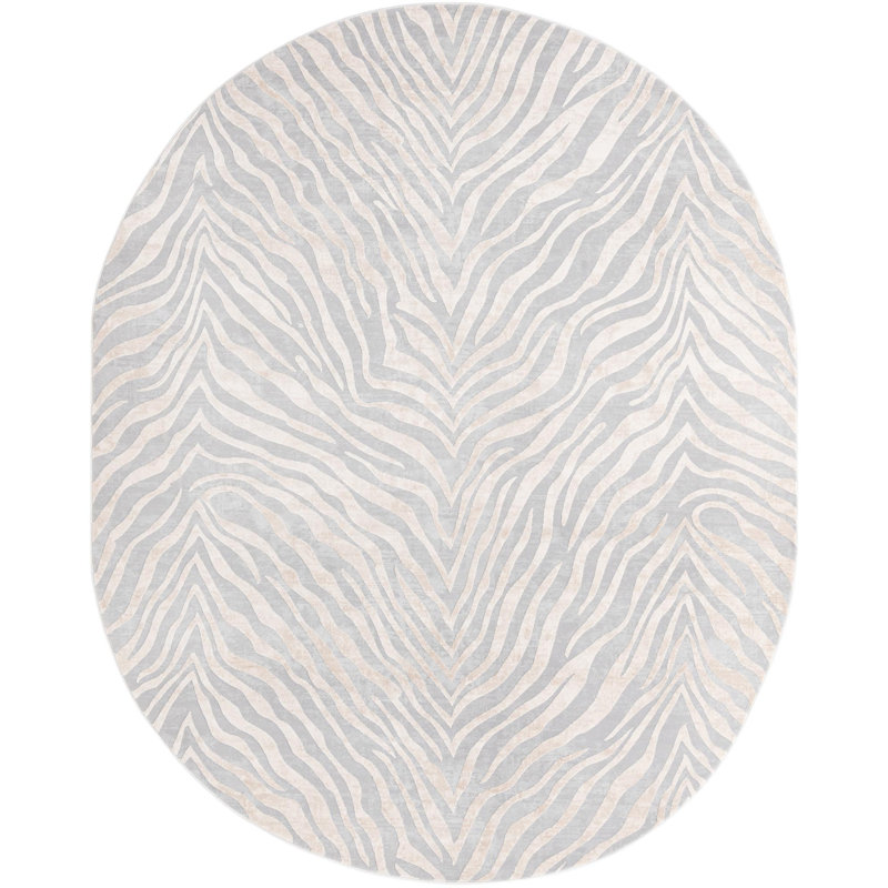 Courtneyann Animal Print Indoor Rug, Oval 7'10" x 10'