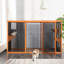 Enceinte pour chat amovible avec toit imperméable et 3 plateformes de saut, orange