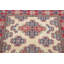 Tapis unique en laine noué à la main beige et rouge de 4 pi x 5 pi 11 po Nitoya
