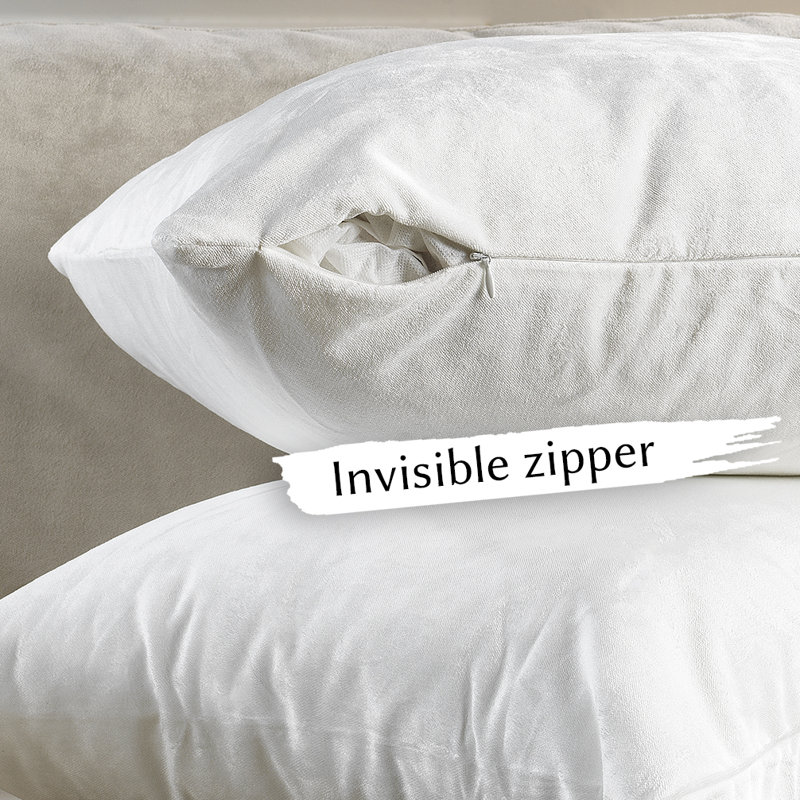Housses de coussin rectangulaires en velours mat, 11 - blanc