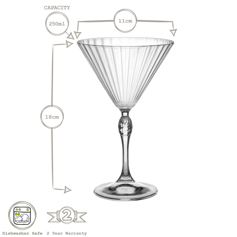 America '20s Martini Glasses - 250ml, 24
