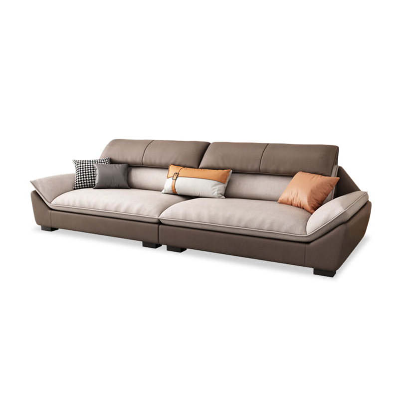 Canapé modulaire kaki en polyester, H 35,43 po x l 114,17 po x P 37,4 po