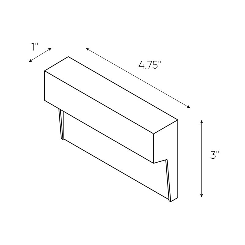Black Aluminum Modern LED Wall Step Light