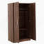 Armoire 2 portes en bois brun avec tablettes