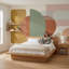Murale géométrique moderne de style vert pâle-1303428662-1303428658