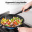 Cuillères en silicone résistantes à la chaleur de 600 ° F: cuillère de cuisine solide et rainurée en U 13,3 po U-Taste, long ustensile en caoutchouc antiadhésif, robuste pour mélanger, servir, remuer, frire, égoutter (noir, 2 pièces)-131284968