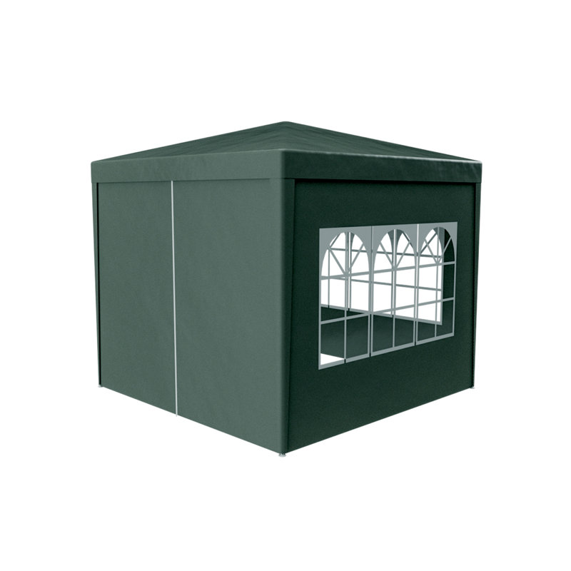 Auvent de mariage 10 po x 10 pi pour tente de réception d'extérieur robuste + 4 murs amovibles, vert